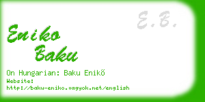 eniko baku business card